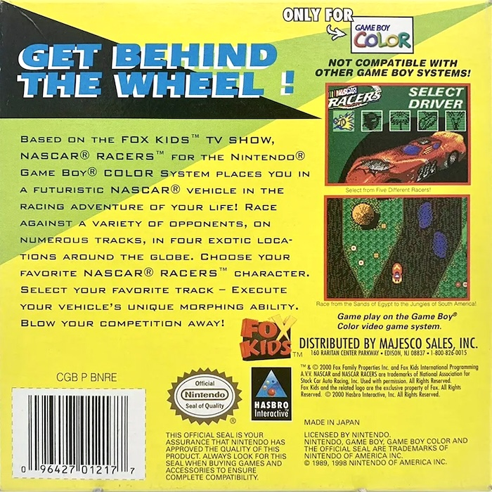 NASCAR Racers — box-2D-back (US)