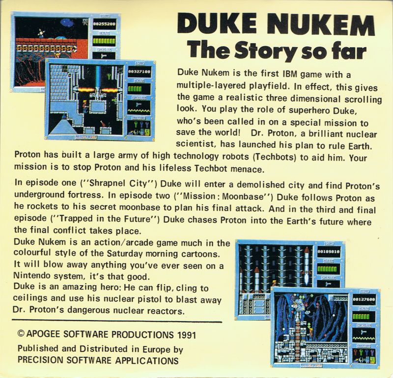 Duke Nukum : Episode 2 Mission Moonbase — box-2D-back (WOR)