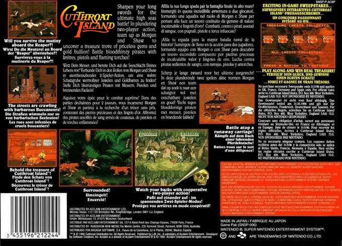 Cutthroat Island — box-2D-back (US)
