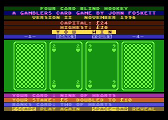 Four Card Blind Hookey 7 — ss (WOR)