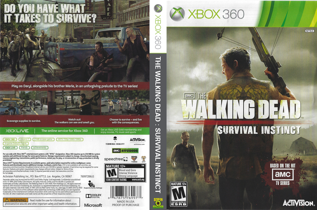 Walking Dead, The - Survival Instinct — box-texture (US)