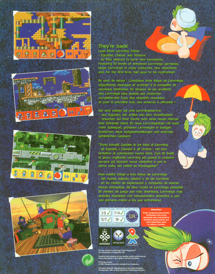 All New World of Lemmings — box-2D-back (WOR)