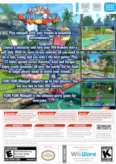 Fun! Fun! Minigolf — box-2D-back (US)