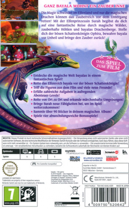 Bayala - The Game — box-2D-back (DE)