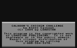 Calhoon's Chicken Challenge — sstitle (WOR)