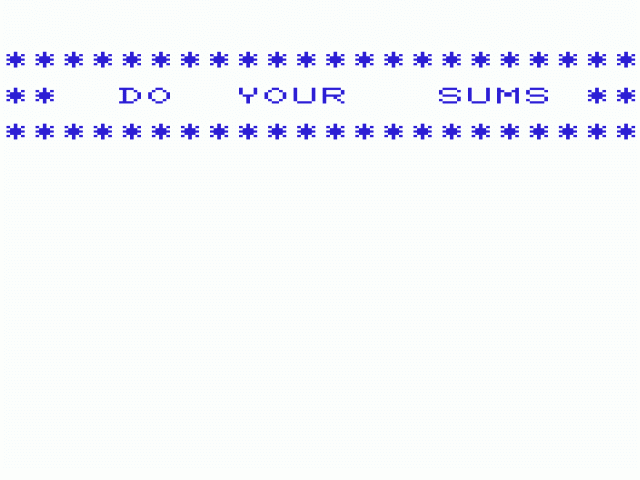 Do Your Sums — sstitle (WOR)