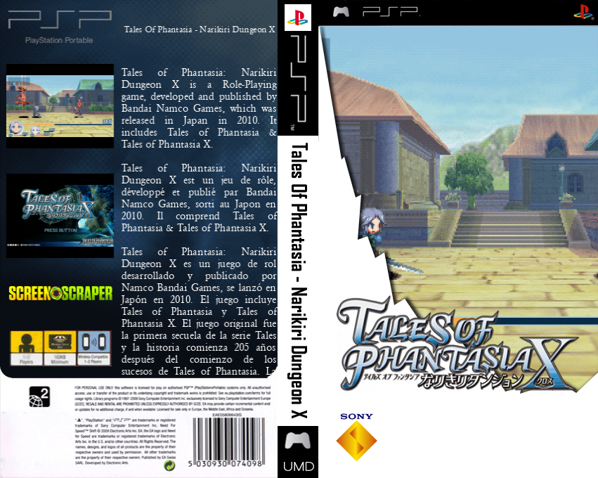 Tales of Phantasia - Narikiri Dungeon X — box-texture (SS)
