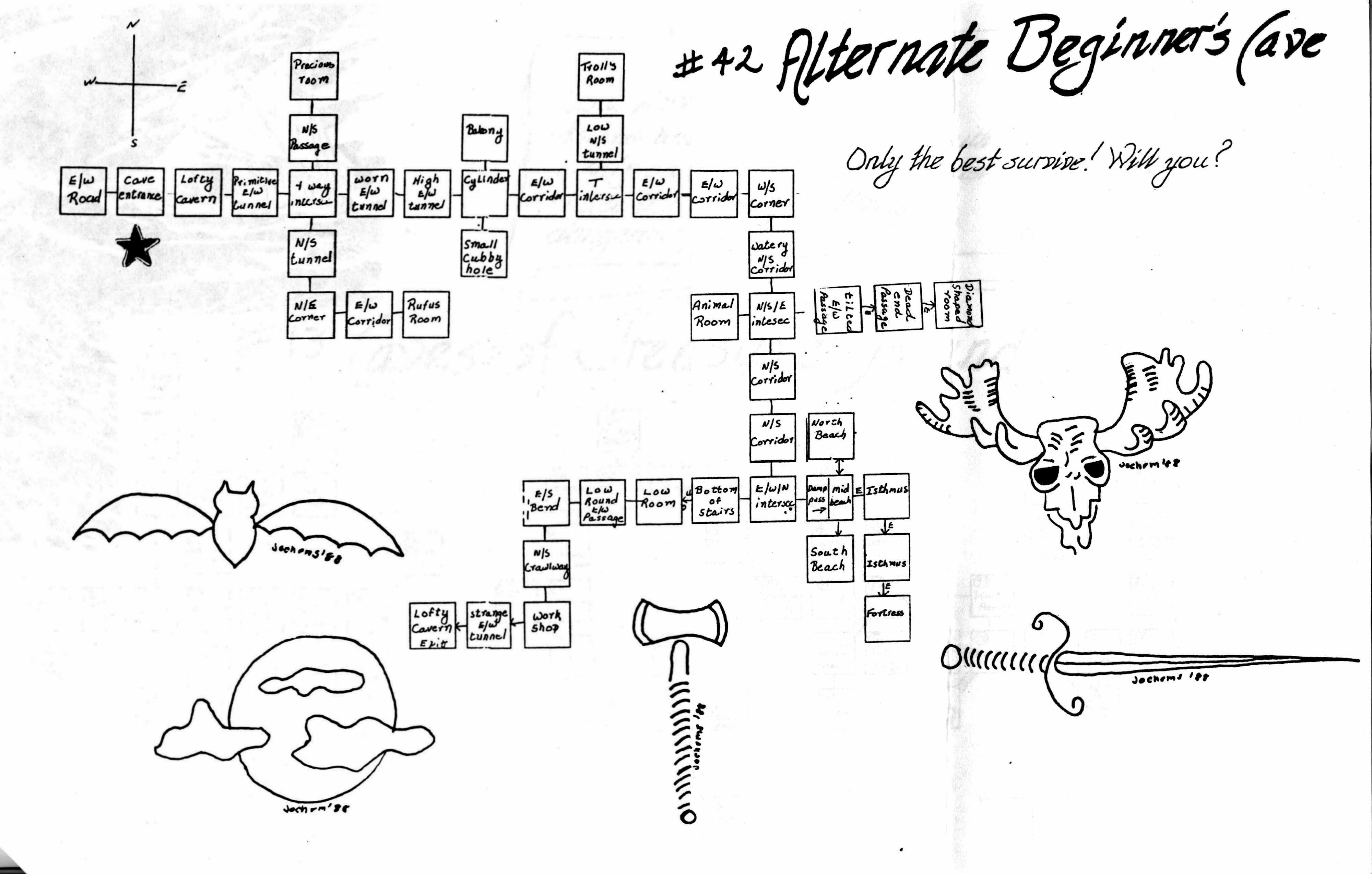 Eamon 042 - Alternate Beginners Cave — maps