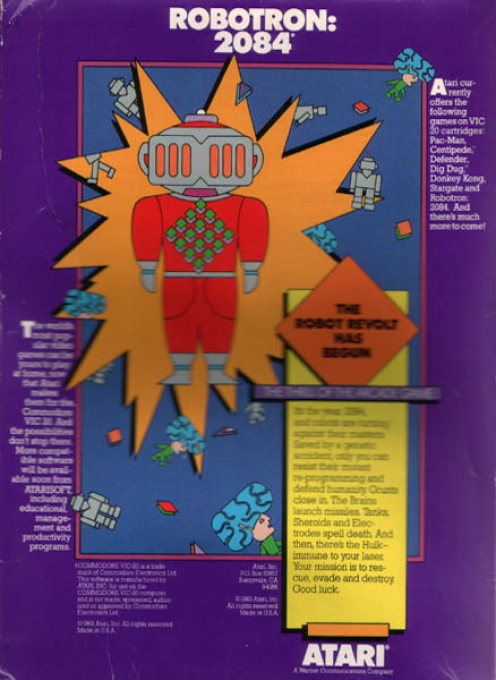 Robotron 2084 — box-2D-back (US)