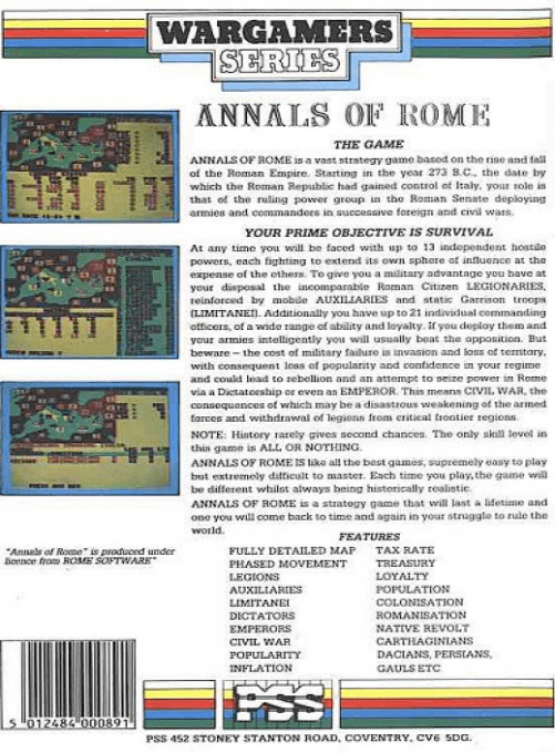 Annals Of Rome — box-2D-back (EU)