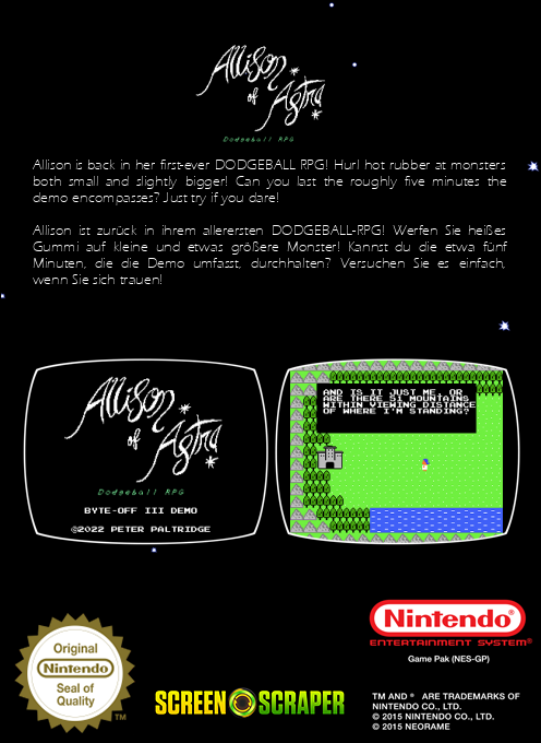 Allison of Astra : Dodgeball RPG — box-2D-back (SS)