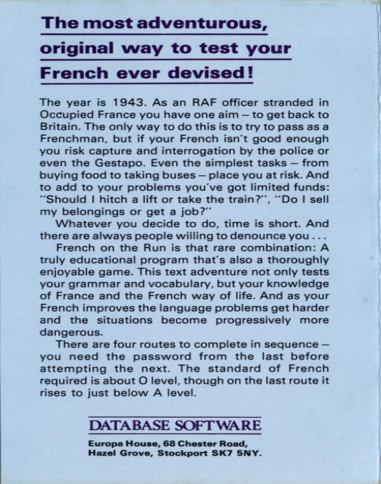 French On The Run — box-2D-back (EU)