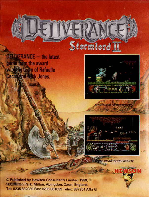 Deliverance - Stormlord 2 — box-2D-back (EU)