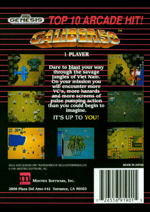 Caliber.50 — box-2D-back (US)