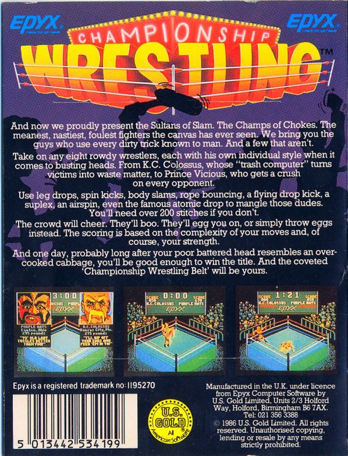 Championship Wrestling — box-2D-back (EU)