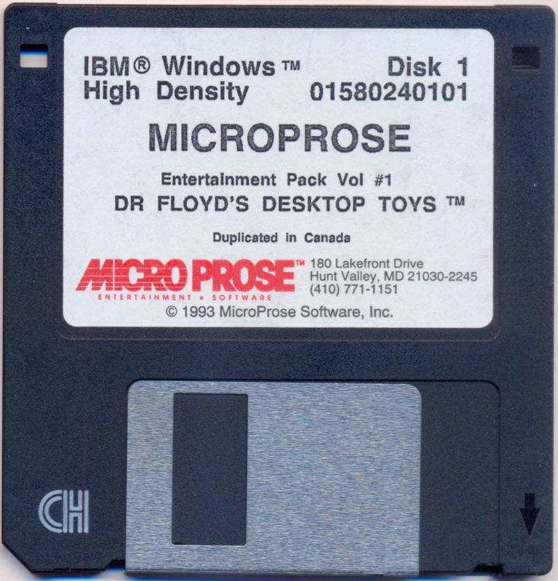 MicroProse Entertainment Pack Vol #1: Dr Floyd's Desktop Toys — support-2D (WOR)