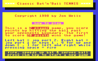 Classic Bat'n'ball Tennis — sstitle (WOR)