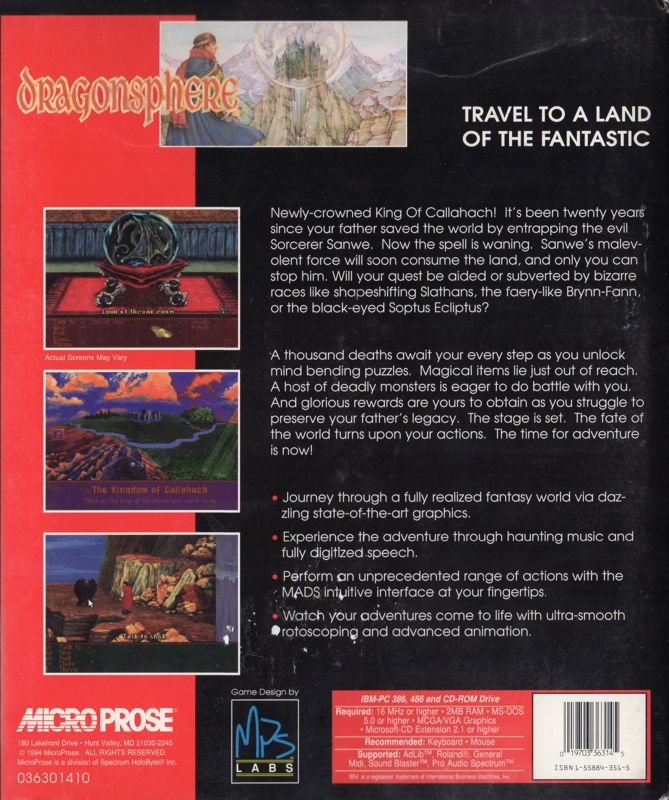 Dragonsphere — box-2D-back (US)