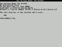 ZxZvm - Chicken Under the Window - An Interactive Farce — ss (WOR)