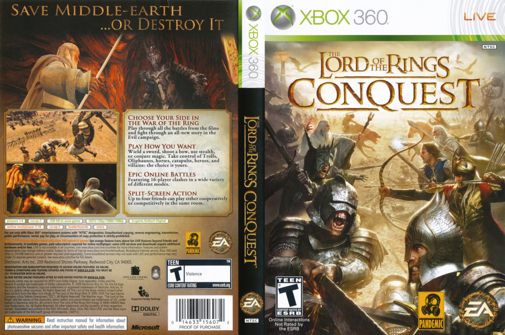 Lord of the Rings, The - Conquest — box-texture (US)