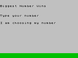 Biggest Number Wins — ss (WOR)