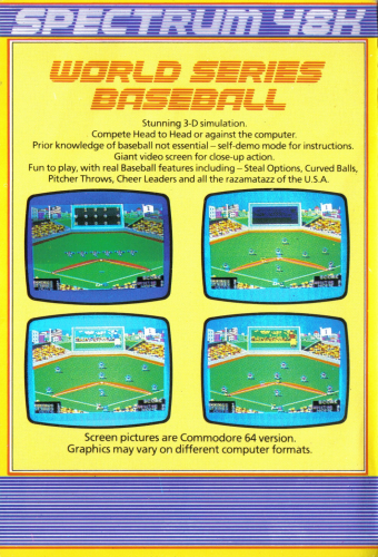 World Series Baseball — box-2D-back (EU)
