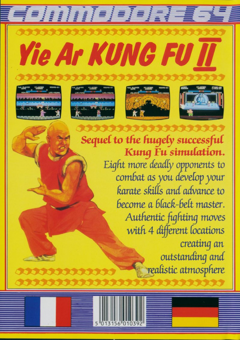 Yie Ar Kung-Fu 2 — box-2D-back (EU)