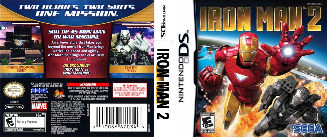 Iron Man 2 - The Video Game — box-texture (US)