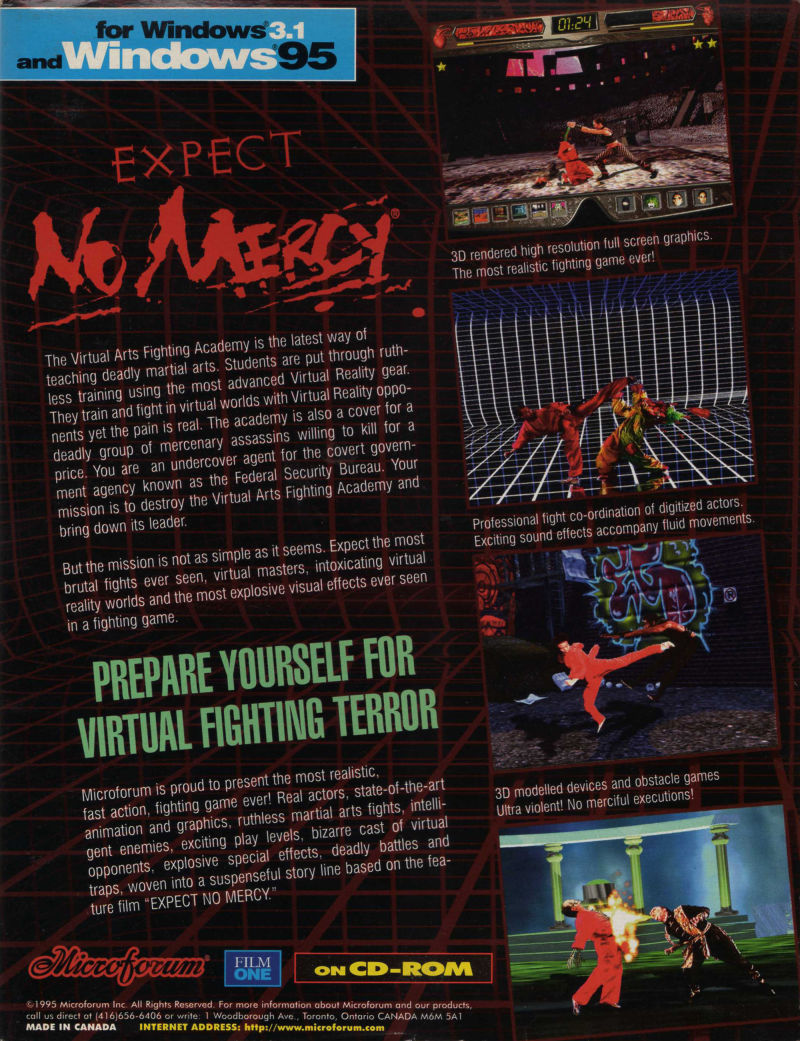 Expect No Mercy — box-2D-back (CA)