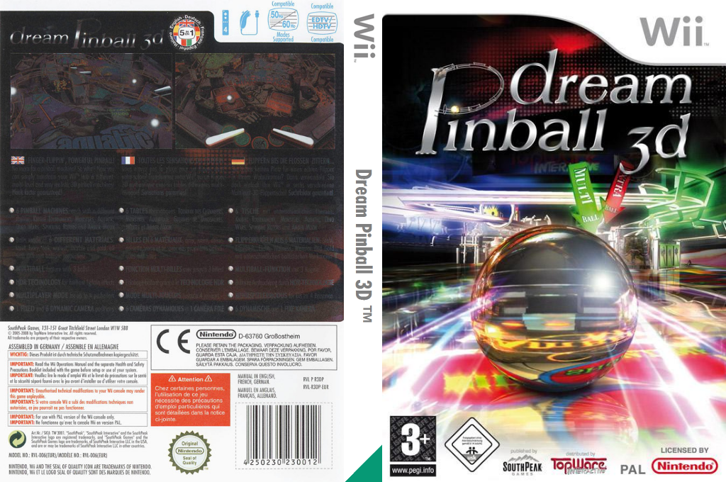 Dream Pinball 3D — box-texture (EU)