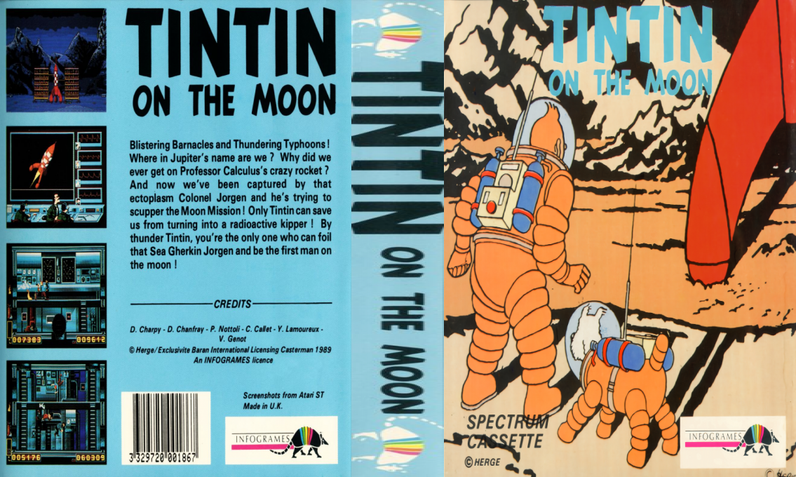 Tintin On The Moon — box-texture (EU)
