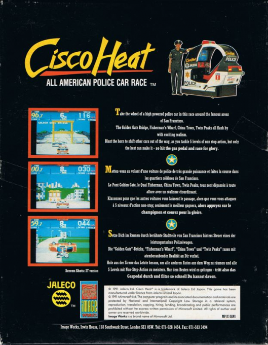 Cisco Heat - All American Police Car Race — box-2D-back (EU)