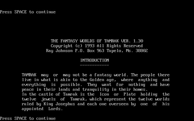 The Fantasy Worlds of Tamrak box art