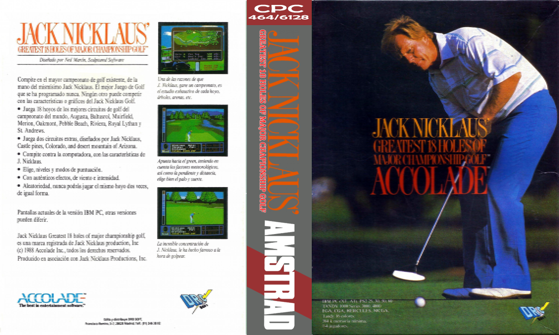 Jack Nicklaus' Greatest 18 Holes Of Major Championship Golf — box-texture (SP)