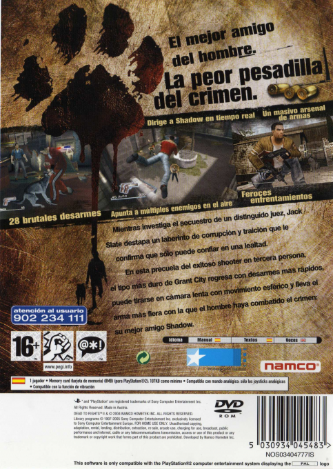 Dead to Rights II — box-2D-back (SP)