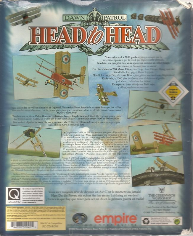 Dawn Patrol Head To Head — box-2D-back (EU)
