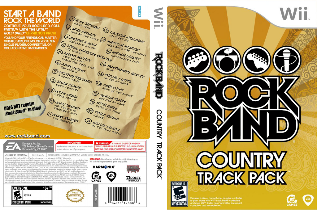 Rock Band - Country Track Pack — box-texture (US)