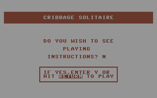 Cribbage Solitaire — sstitle (WOR)