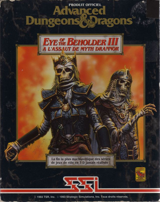 Eye Of The Beholder 3 - Assault On Myth Drannor — box-2D (FR)
