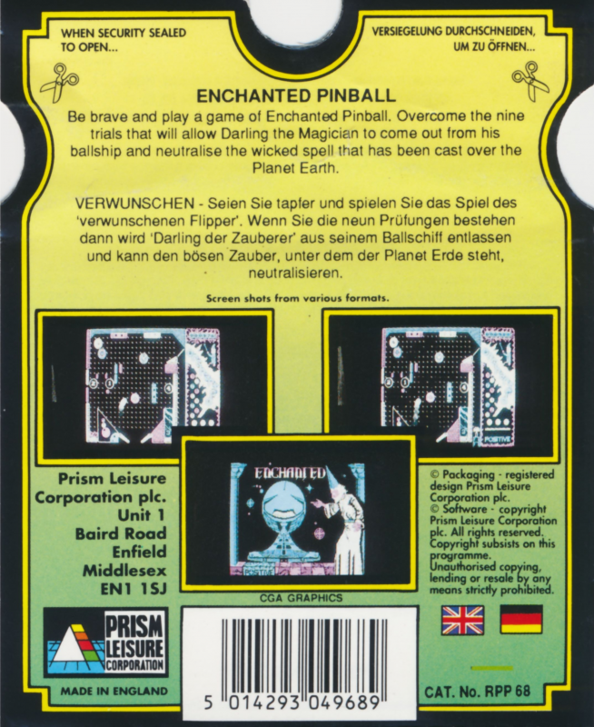 Enchanted Pinball — box-2D-back (EU)