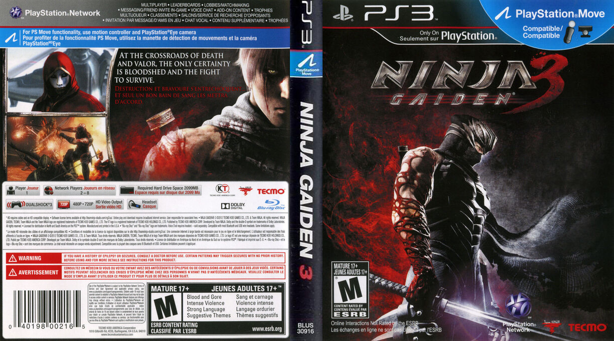 Ninja Gaiden 3 — box-texture (CA)