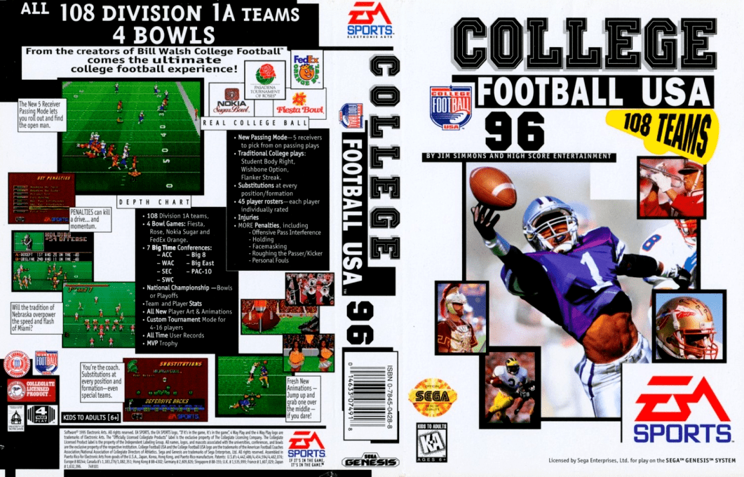 College Football Usa 96 — box-texture (US)
