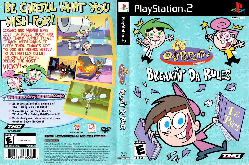 Fairly OddParents, The - Breakin' da Rules — box-texture (US)