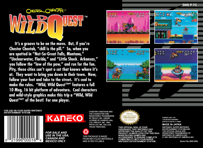 Chester Cheetah - Wild Wild Quest — box-2D-back (US)