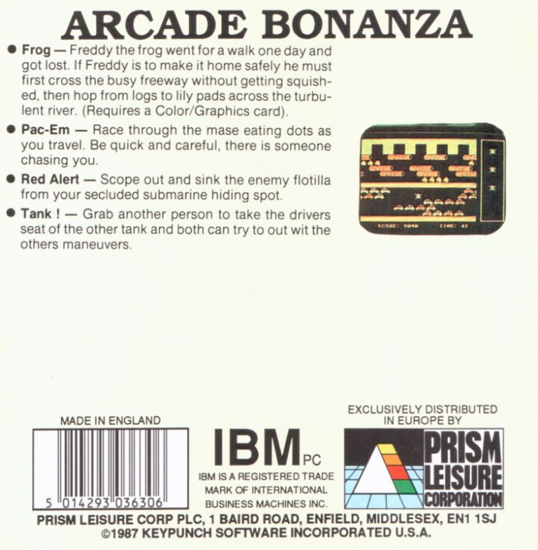 Arcade Bonanza — box-2D-back (EU)