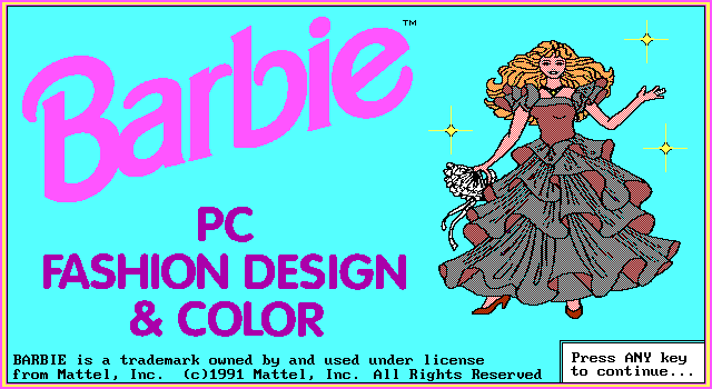 Barbie PC Fashion Designer & Color — sstitle (WOR)