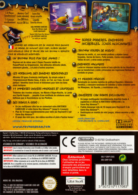 Rayman 3 - Hoodlum Havoc — box-2D-back (FR)