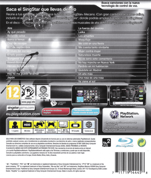 SingStar Mecano — box-2D-back (SP)
