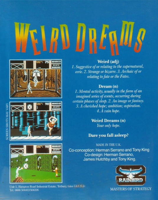 Weird Dreams — box-2D-back (EU)