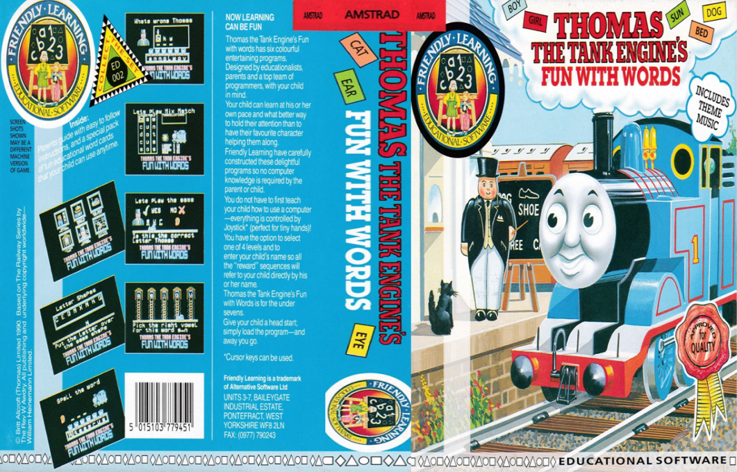 Thomas The Tank Engine's Fun With Words — box-texture (EU)